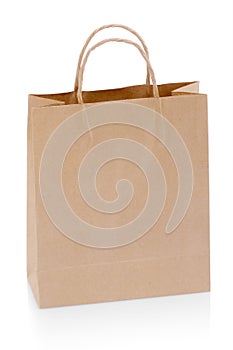 Brown paper shopping bag