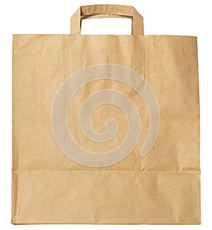 Brown paper shopping bag