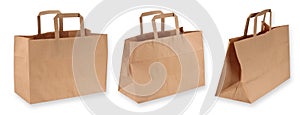 Brown paper shopping bags