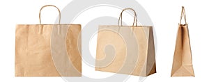 Brown paper shopping bags