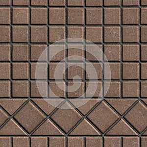 Brown Pave Slabs in the Form of Small Squares and