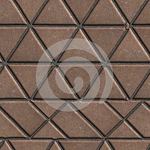 Brown Pave Slabs in the Form of Triangles and