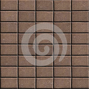 Brown Paving Slabs - Rectangles of the Single Size
