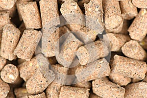 Brown pellets for carp fishing