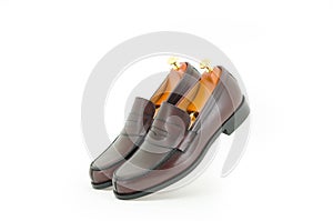 Brown penny loafer