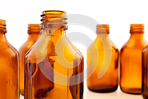 Brown pharmaceutical bottles