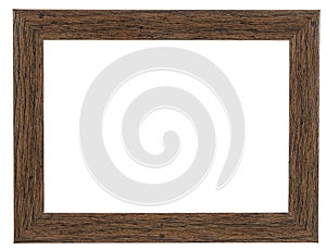 Brown photo frame. Isolated background