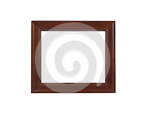 A brown picture frame, isolated with clipping path