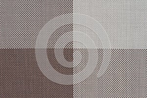 brown plastic woven fabric samples, texture background