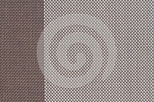 brown plastic woven fabric samples, texture background
