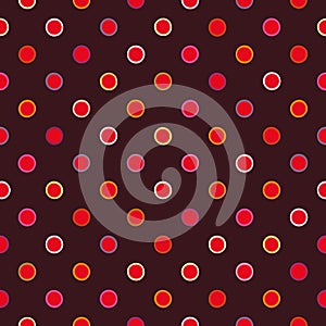 Brown polka dot pattern.