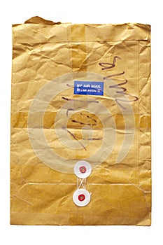 Brown postal envelope