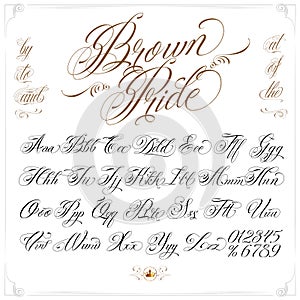 Brown Pride Tattoo Font Set