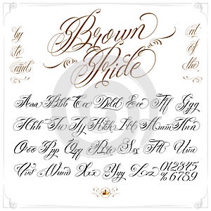 Brown Pride Tattoo Font Set photo