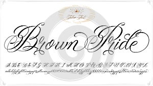 Brown Pride tattoo lettering