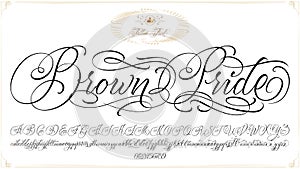 Brown Pride Tattoo Lettering photo