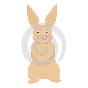 Brown rabbit icon cartoon vector. Cute pet