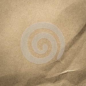 Brown recycled paper texture background of parcel wrapping paper or craft arts crumpled sheet