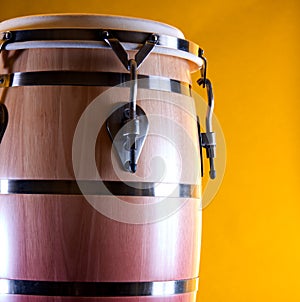 Brown and Red Conga Drum On Gold