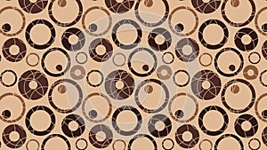 Brown Retro Circles Background Pattern Illustration