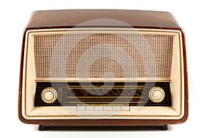 Brown retro radio