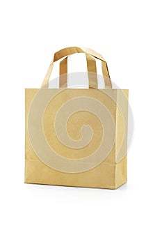 Brown reusable paper bag photo