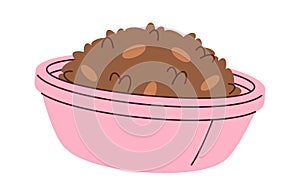 Brown rice bowl hand drawn