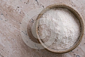 Brown Rice Flour in a Bowl