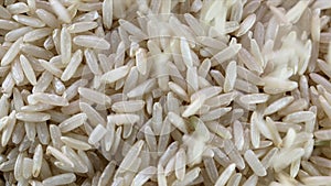 Brown Rice Sprinkled on Pile