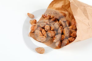 Brown roasted almonds