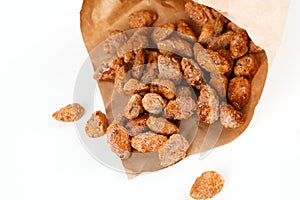 Brown roasted almonds