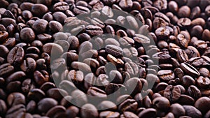 Brown roasted coffee beans