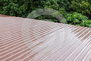 Brown roof metal sheet