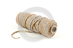 Brown rope isolated on white background
