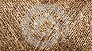 Brown rope texture pattern. Coarse threads, vintage background