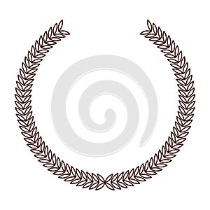 Brown round emblem icon