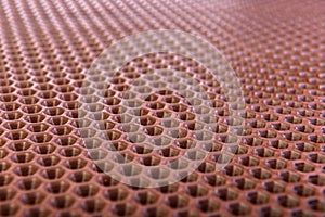 Brown rubber entrance mat texture or background.