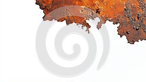 Brown Rust Blob on Right Side with White Space for Text