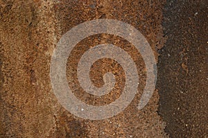 Brown rusty iron plate background.