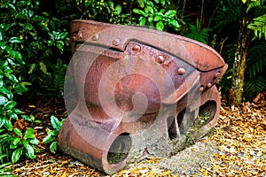 A Brown Rusty Old Digger Bucket