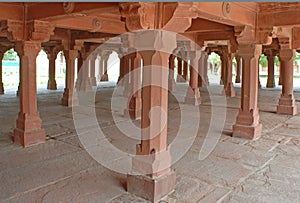 Brown sandstone pillars