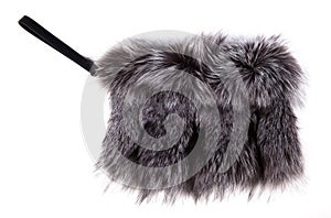 Gray Fur Purse