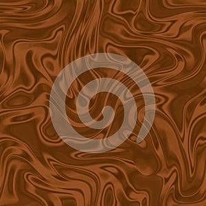 Brown seamless background with wavy draped fabric pleats, smooth silk texture with wrinkles and creases in the flowing fabric.