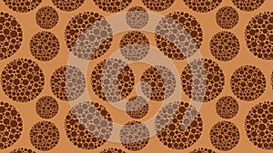 Brown Seamless Dotted Circles Background Pattern