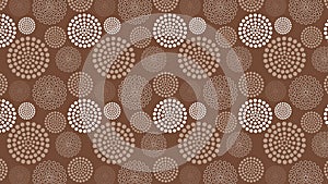 Brown Seamless Dotted Concentric Circles Background Pattern Image