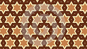 Brown Seamless Star Pattern Background Illustrator