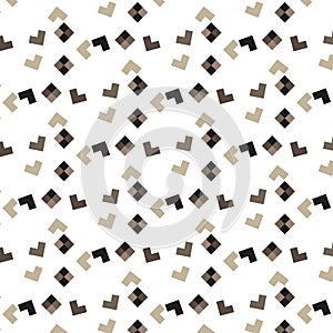 Brown shade L shape and diamond shape scatter pattern background