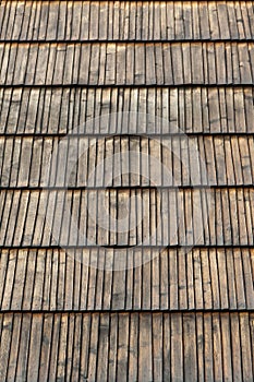 Brown shingle roof