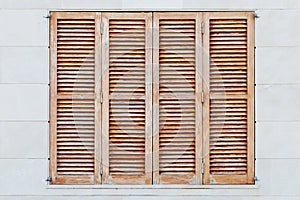 Brown shutters