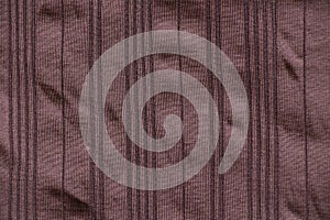 Brown silk fabric in pinstripes as background close up, fashion
